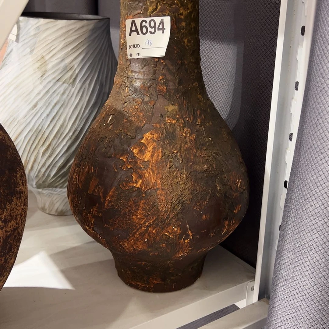 瓶A694高37口7陶瓷花瓶无孔