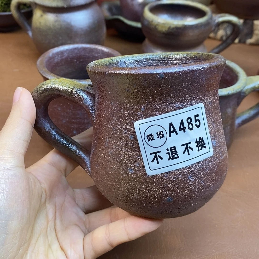 壶柴烧粗陶杯一物一拍260