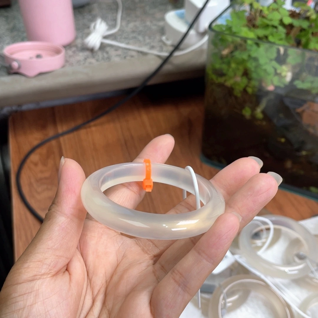 玛瑙/玉髓手镯未镶嵌纹理，龙鳞纹
