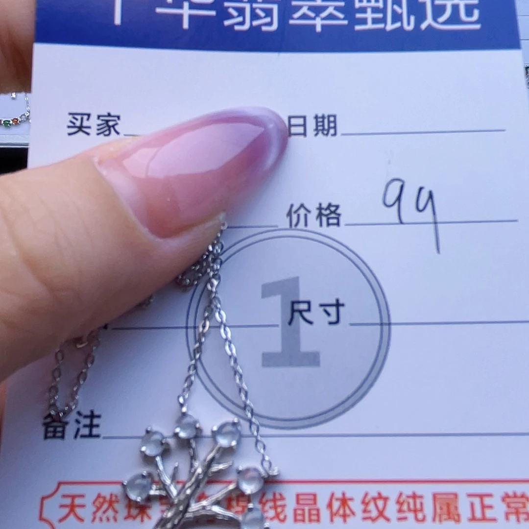 翡翠银S925镶嵌颈饰是****姐翡翠