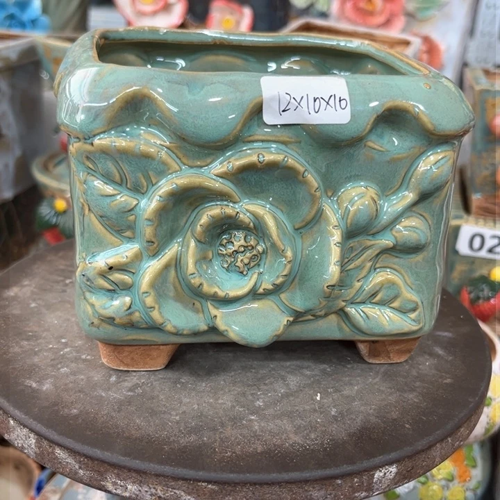 紫砂花盆粗陶材质多肉花盆