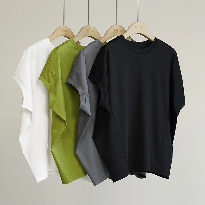 简约高质感小飞袖百搭圆领女士T恤（250277）20584