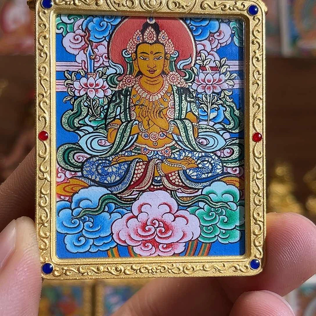 吊坠青海热贡纯手绘文殊