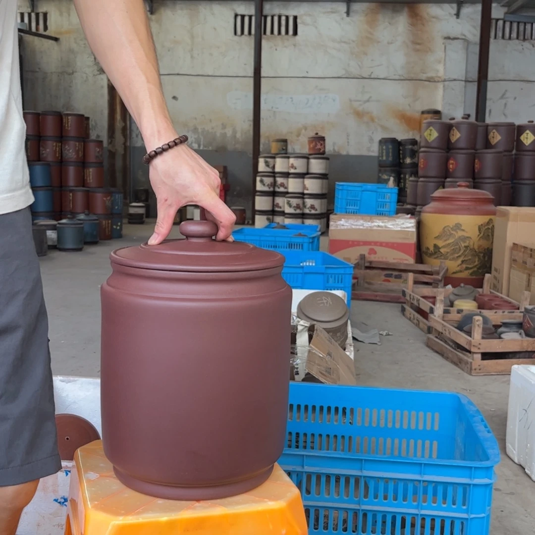 紫砂茶叶罐12 饼茶叶罐