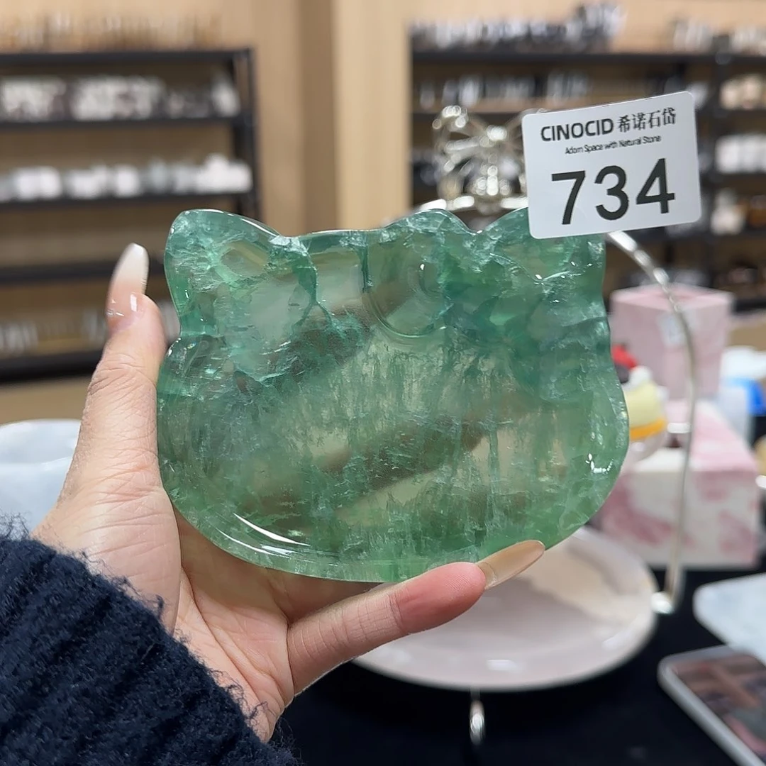 绿水晶小猫。      734福利