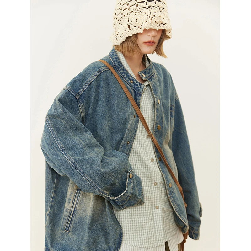 hothorse/火山马【交个朋友专属】WT08054复古百搭做旧水洗牛仔外套