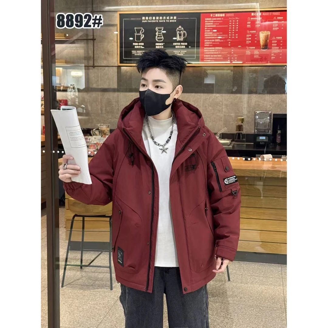8892#【国标50】时尚冬季潮牌户外防寒保暖外套--休闲