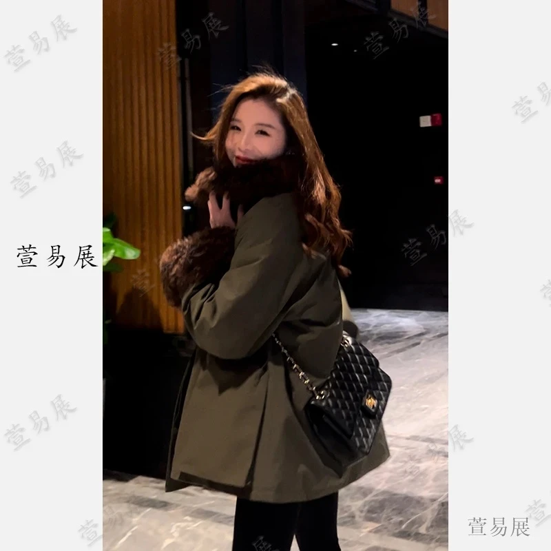 萱易展-90派克白鹅绒可拆卸澳洲进口毛领鹅绒服-120403羽绒服冬季