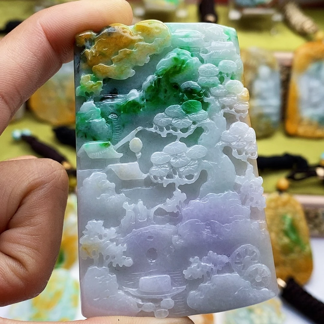 颈饰未镶嵌翡翠翡翠A货一物一证