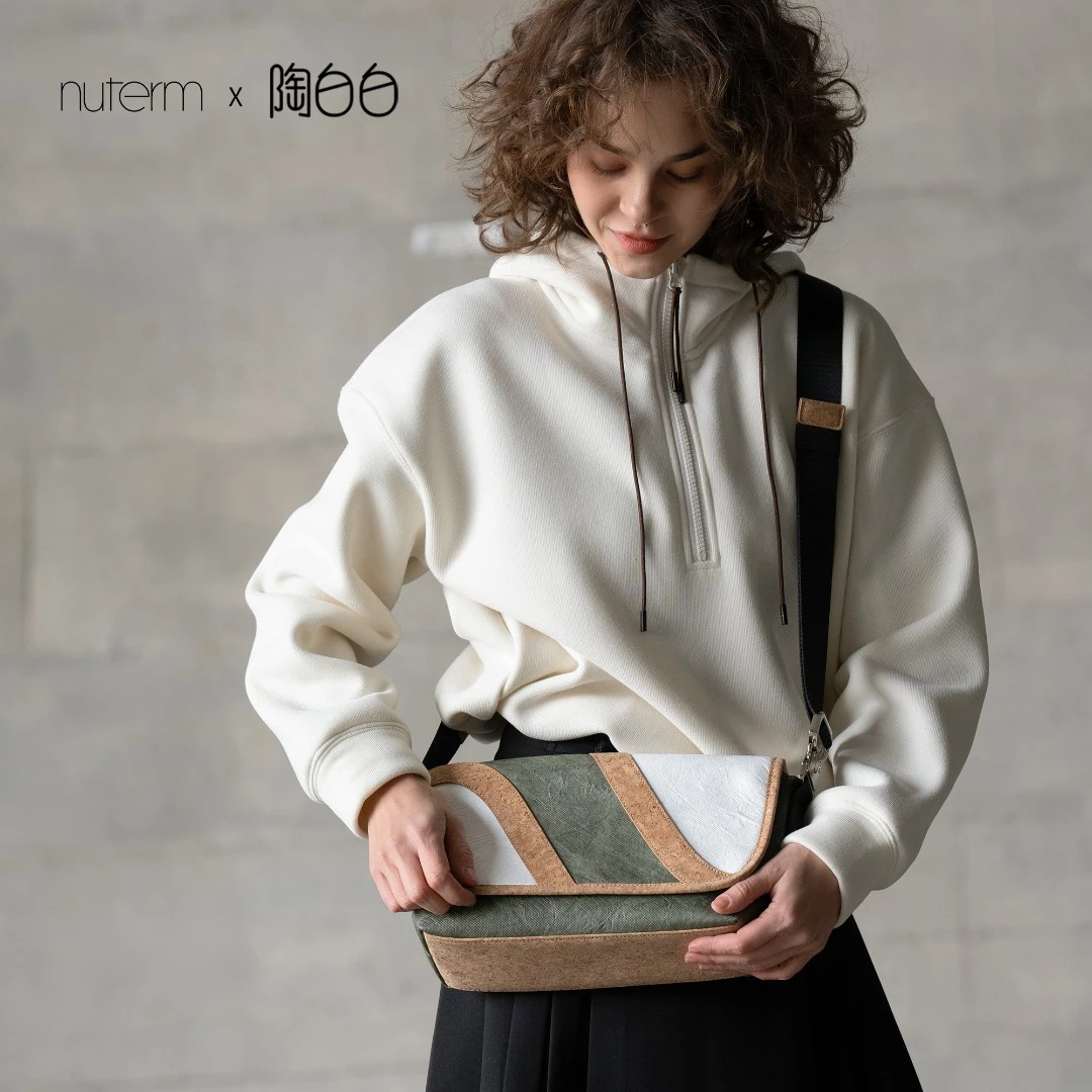 nuterm联名陶白白软木环保系列户外骑行日常通勤斜挎包单肩通用款