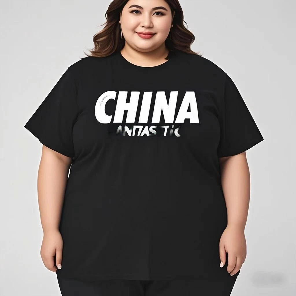 胖mm宽松大码T恤 夏纯棉200斤胖女士短袖 加肥加大加长字母t恤女