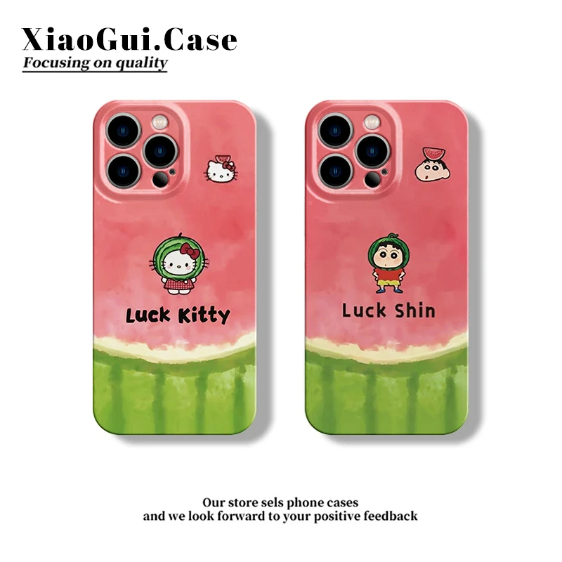 西瓜头KT小新iPhone16promax菲林手机壳适用于苹果华为oppo小米14