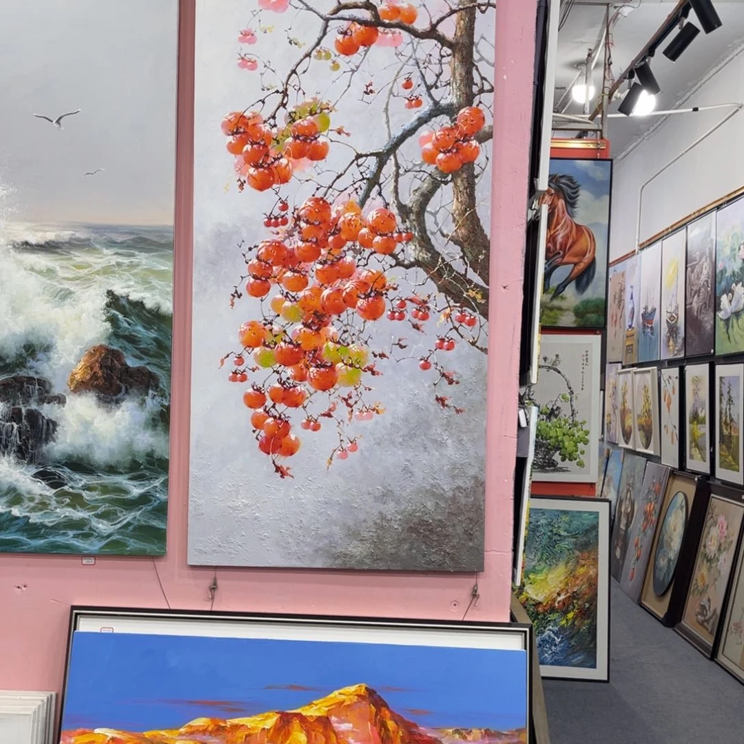 【闪购商品】油画白*江柿柿如意80*160cm…………