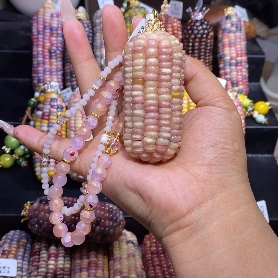 玉墨****宝文玩玉米高货粉➕定制石榴