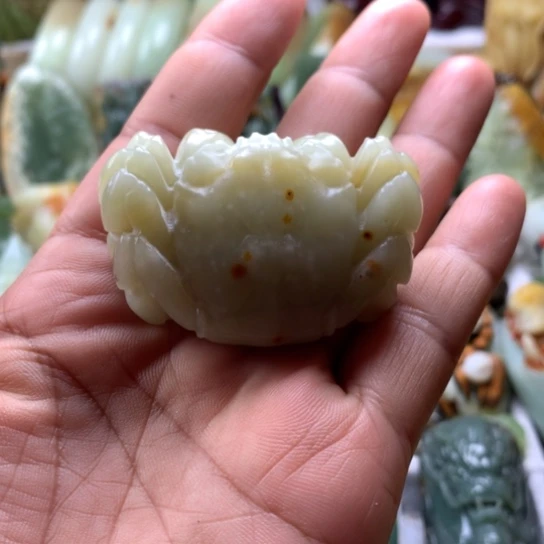 蛇纹石玉未镶嵌岫玉手把件