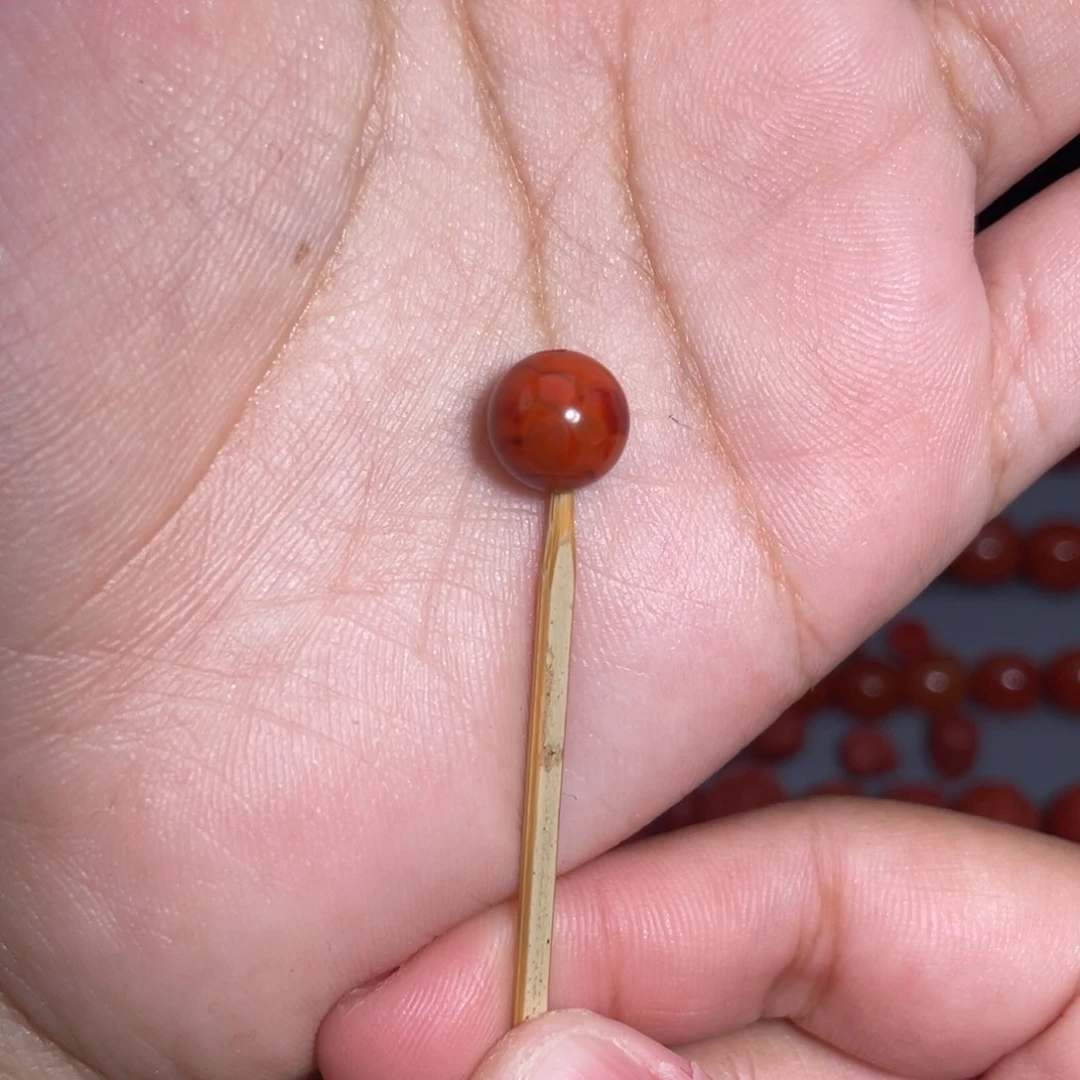 未镶嵌圆珠9mm南红玛瑙