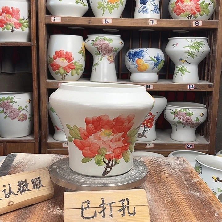 摆件高20口18.5牡丹新款陶瓷陶瓷