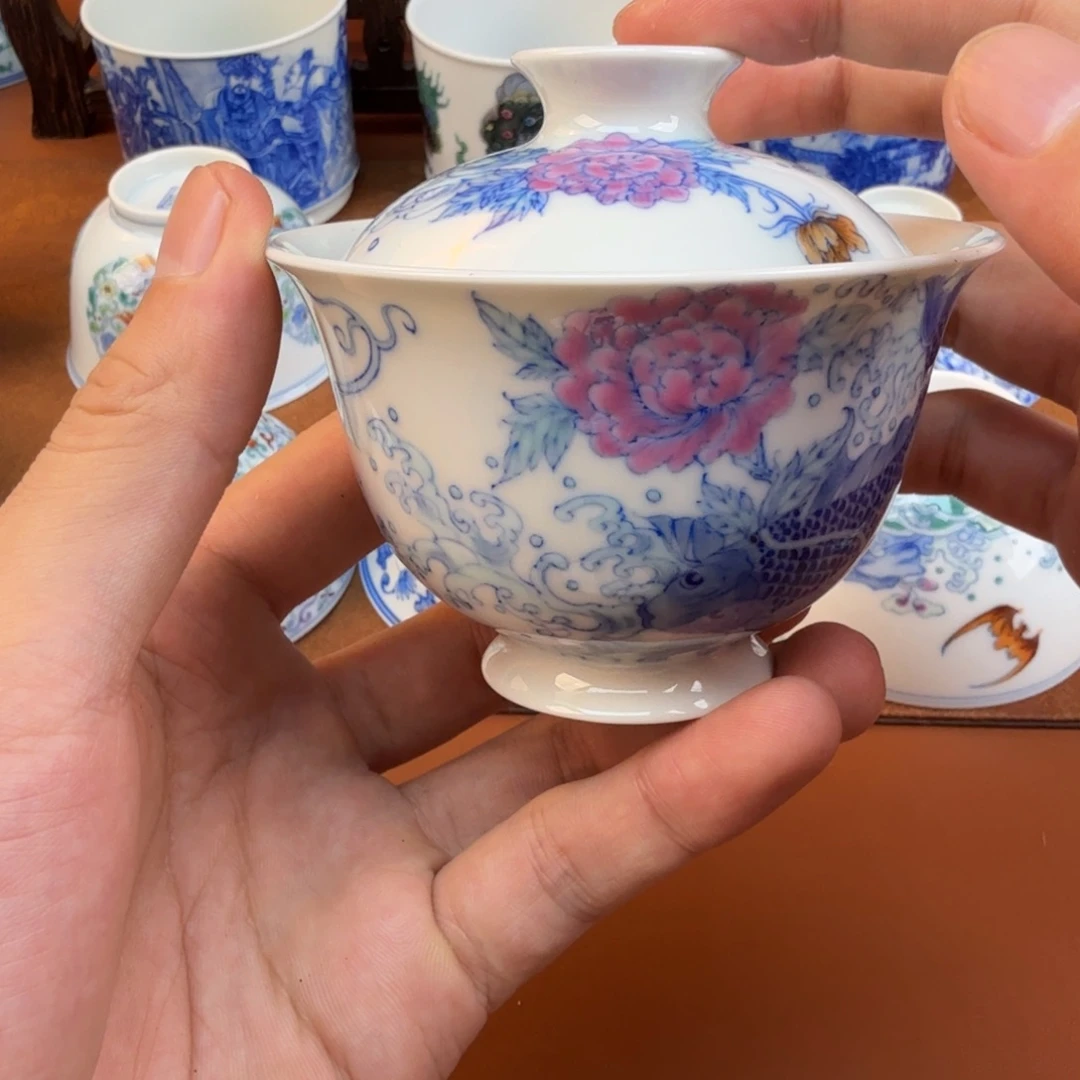 摆件景德镇瓷器手工手绘微瑕