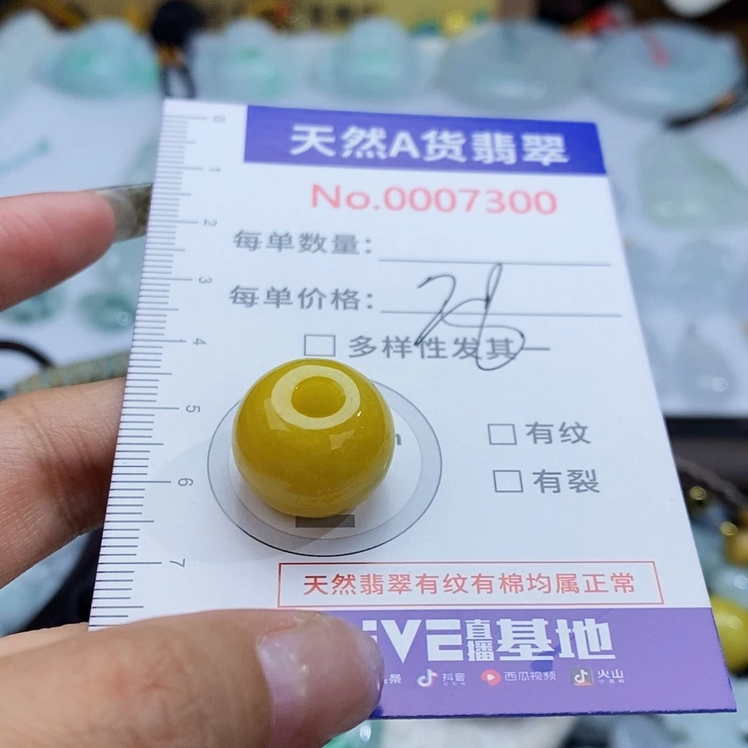 翡翠未镶嵌颈饰7300