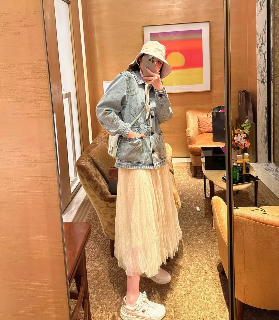 BETTER JOELAY -【浪漫花漾】时尚秋冬牛仔外套百搭简约休闲ZZ2078