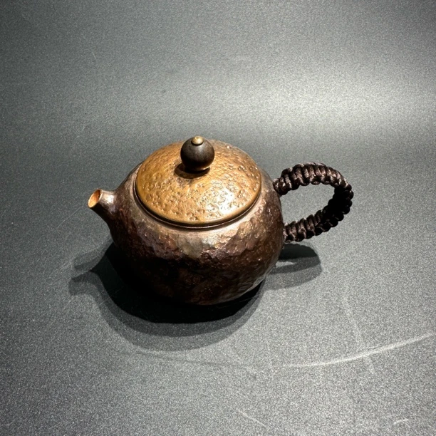 纯紫铜纯手工打造加厚款西施壶 手工锻打泡茶壶带滤网