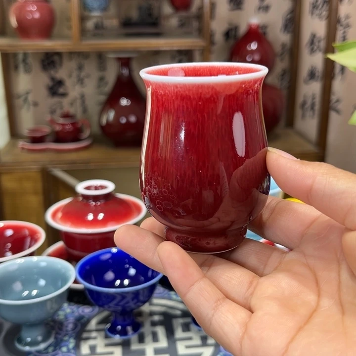 景德镇陶瓷浅行窑闻香杯