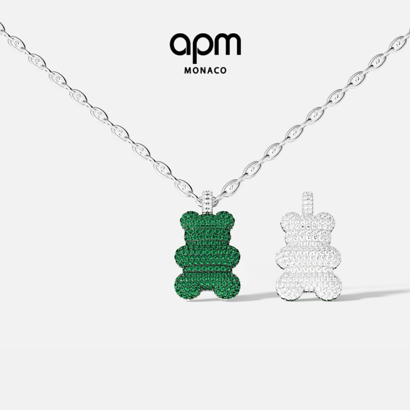APM Monaco 链环项链银饰吊坠项链明星同款饰品配饰高级感时尚