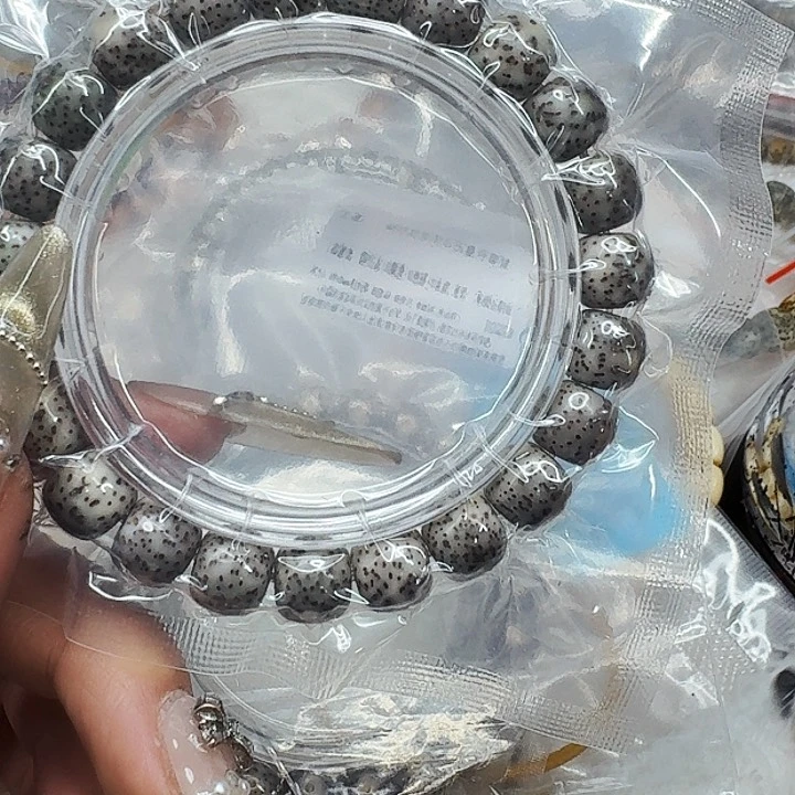 星月菩提手串589高端黑灰星月菩提10桶单圈