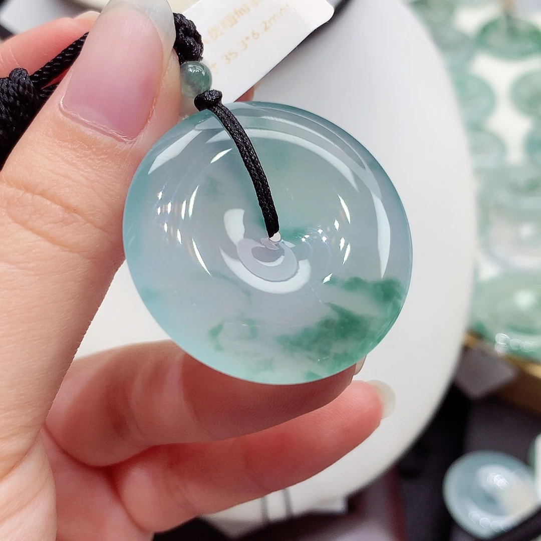 颈饰未镶嵌翡翠编号77，35.3/6.2