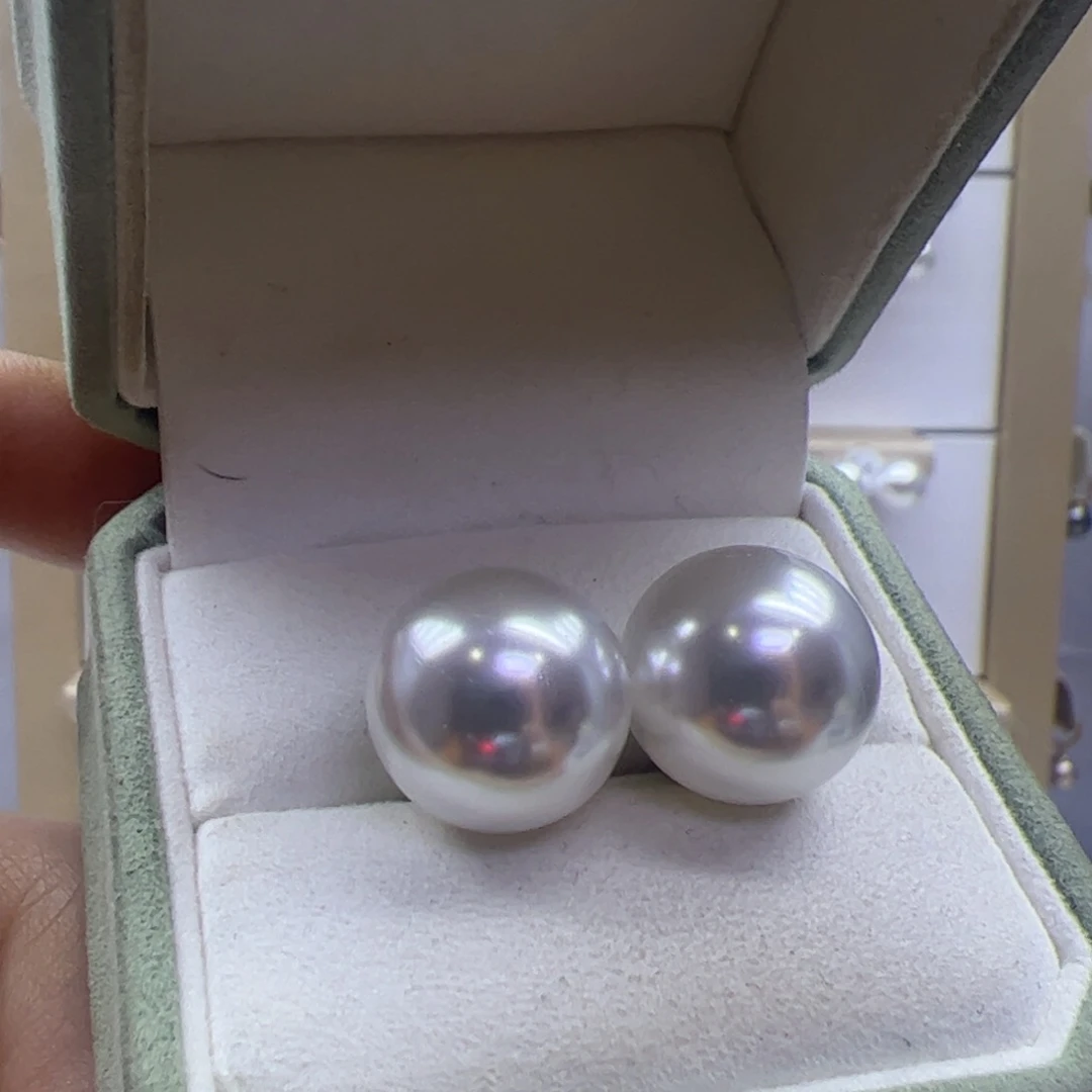 淡水珍珠耳饰银S925镶嵌