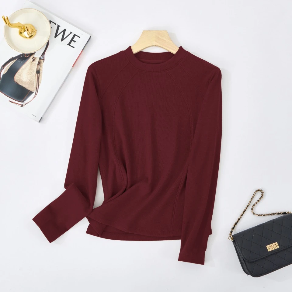 【华绒】德绒升级款暖肤绒基础圆领打底衫【13-916】