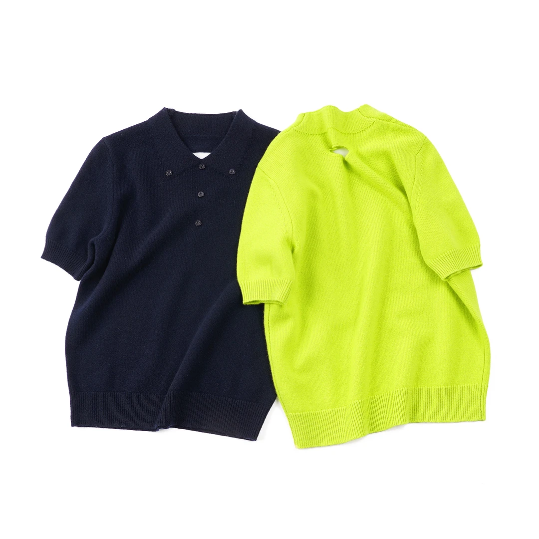 【翻领短袖针织衫】100绵羊毛LG5ZB0531