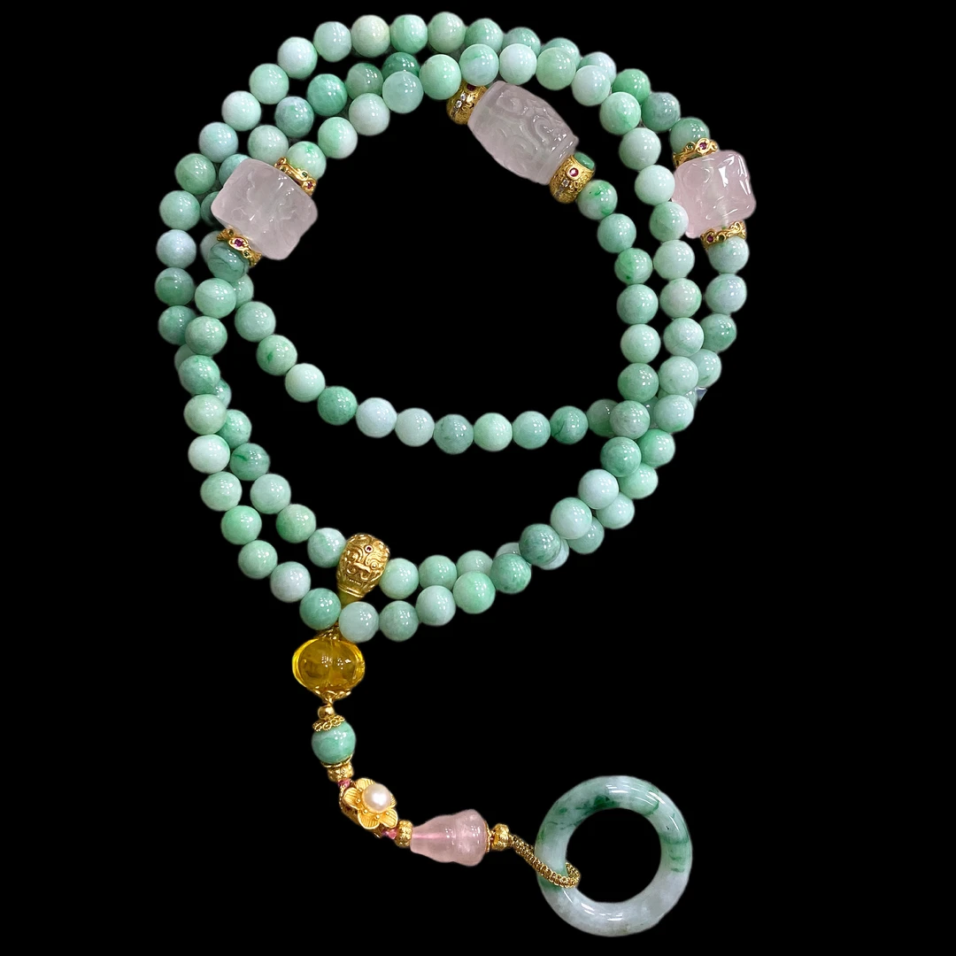 N3272翡翠项链孤品