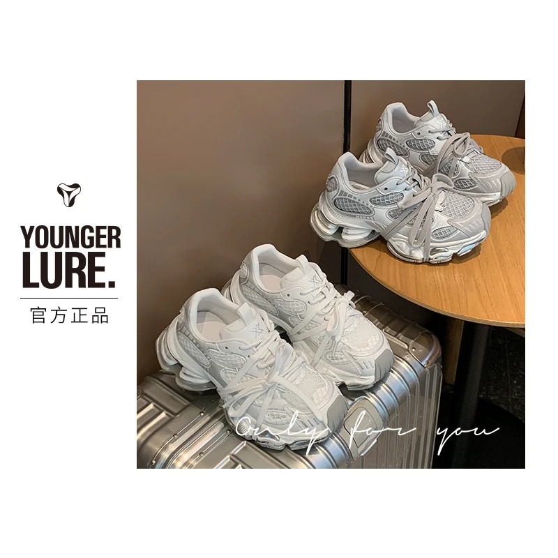 S&J【复古】XL25-118春季圆头休闲女鞋厚底老爹鞋女潮流运动鞋ins