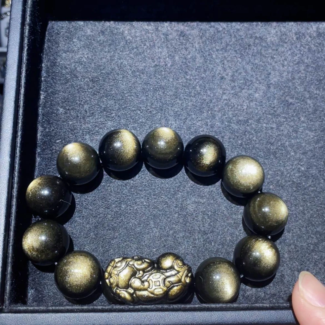 【闪购商品】黑曜岩手链未镶嵌伍**言