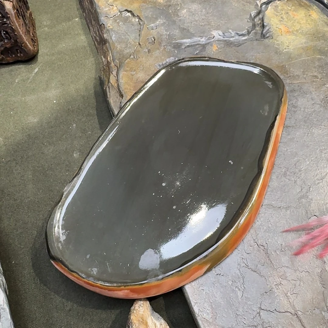 干泡茶盘歙砚石刻