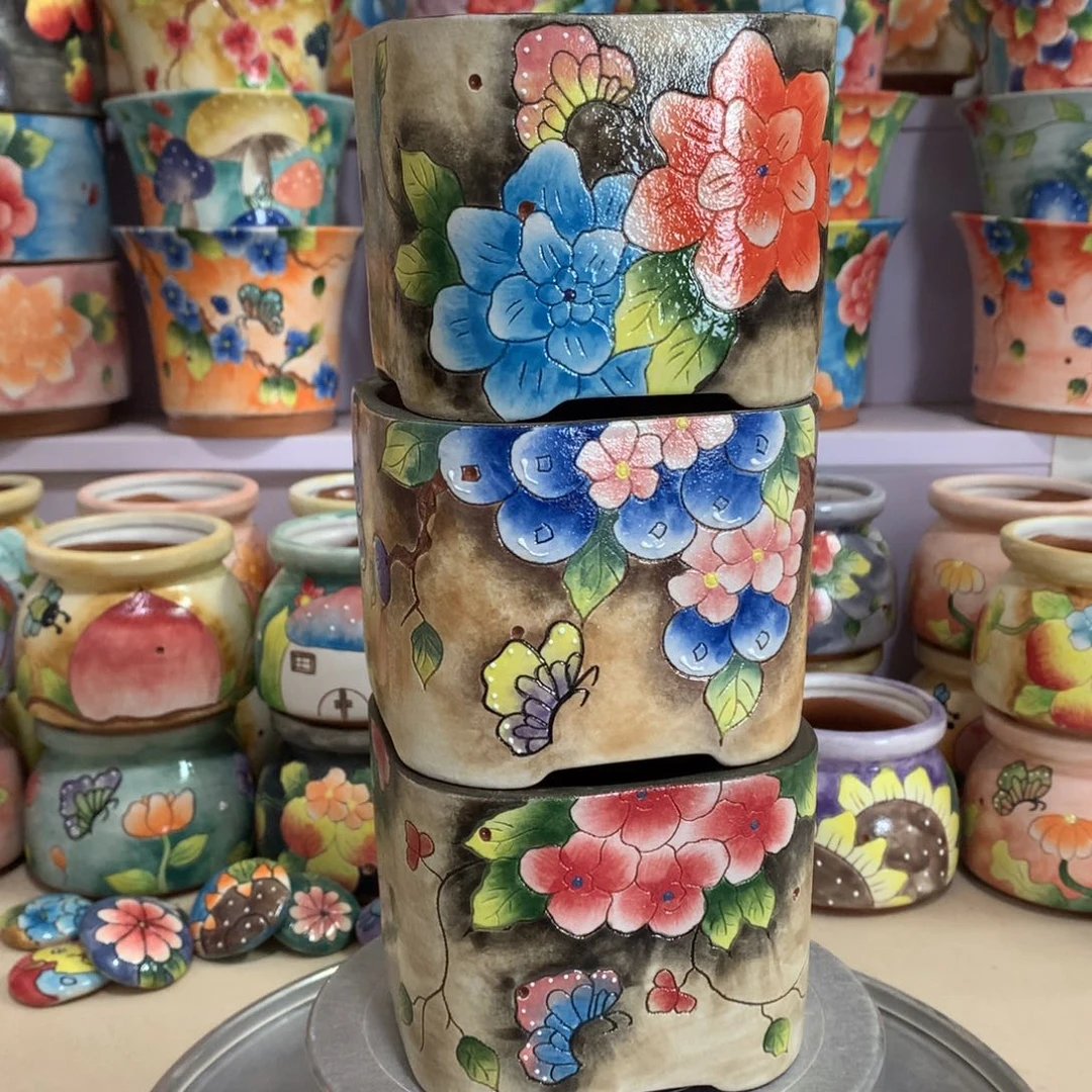 福利花盆，手绘花盆