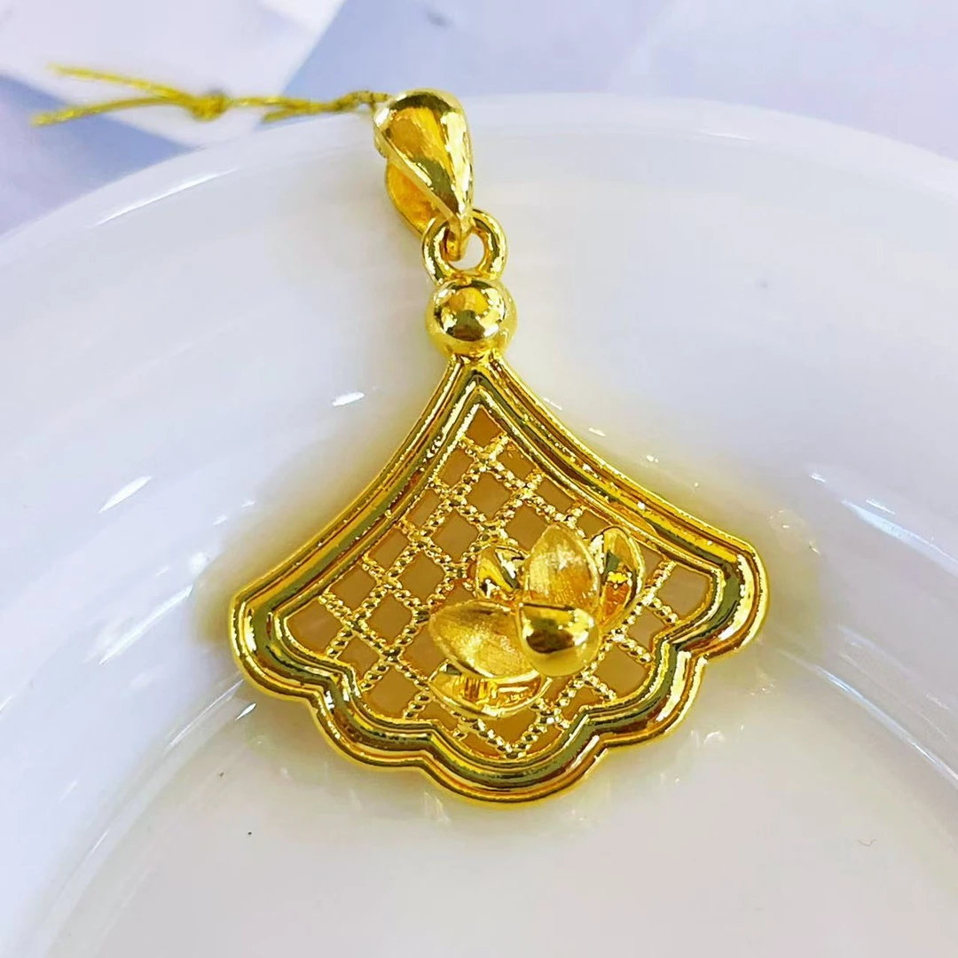 【富远黄金】足金5D小花裙摆吊坠FYTYZGZ01