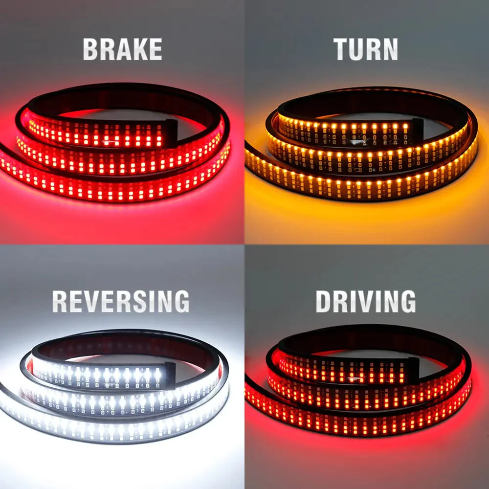 汽车LED尾箱灯改装流光转向灯皮卡车通用