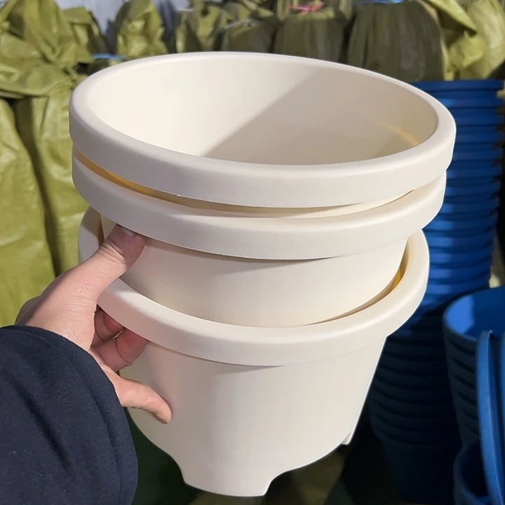 米白圆球根26外径19高3个盆