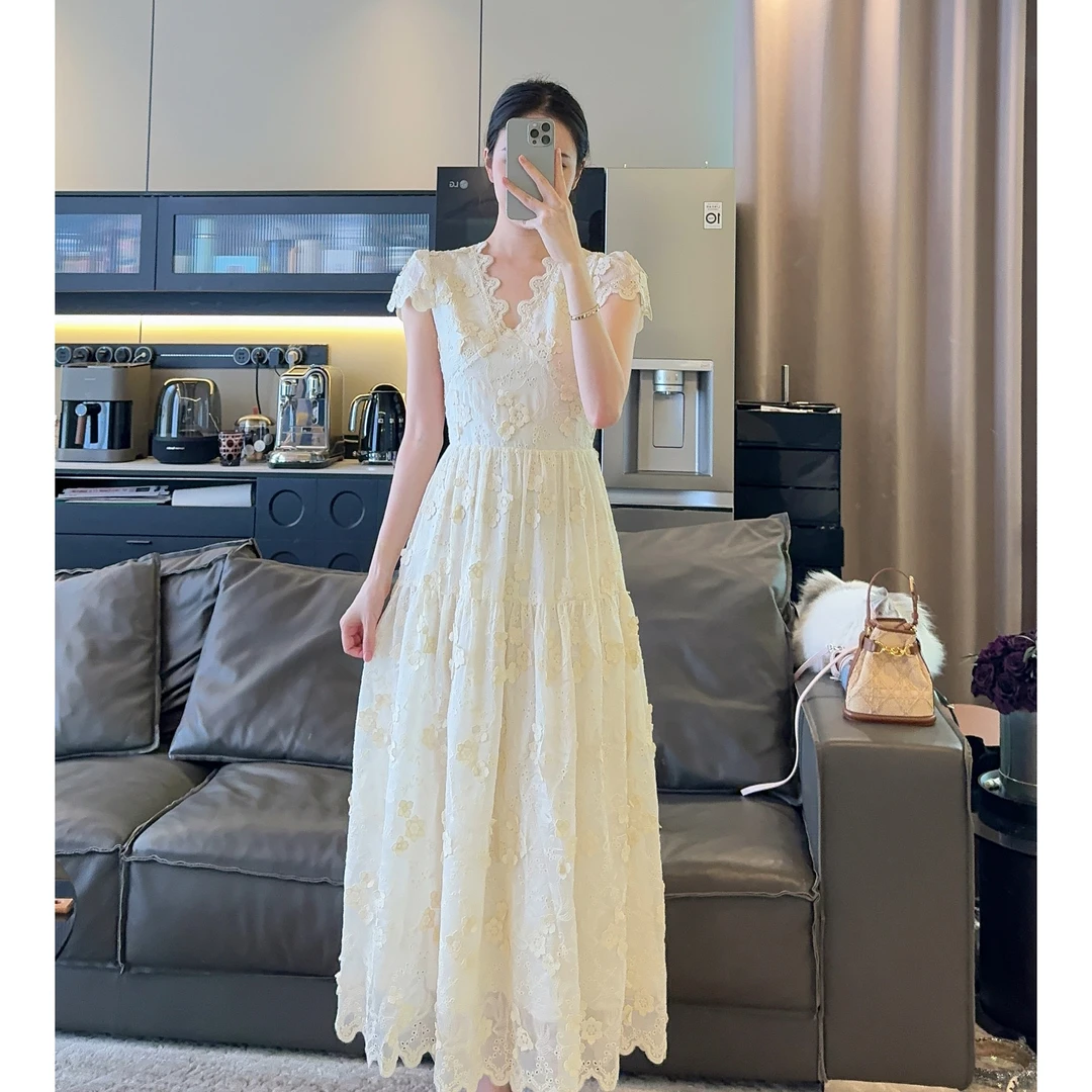 Zwinnie/詹维尼【立体花 重工绣花裙】设计感时尚连衣裙 GYT202441