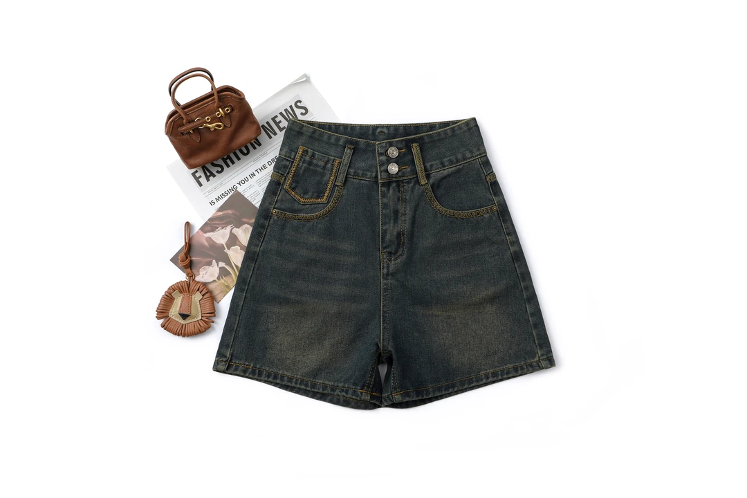 小个子四分裤高腰夏季休闲牛仔短裤薄款宽松显瘦时尚百搭女士裤BB