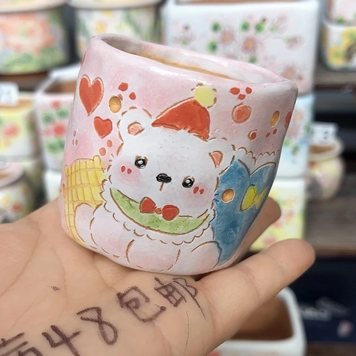 陌**丶手工多肉花盆默认微瑕