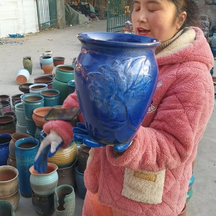 红陶口20高27瑕疵底裂