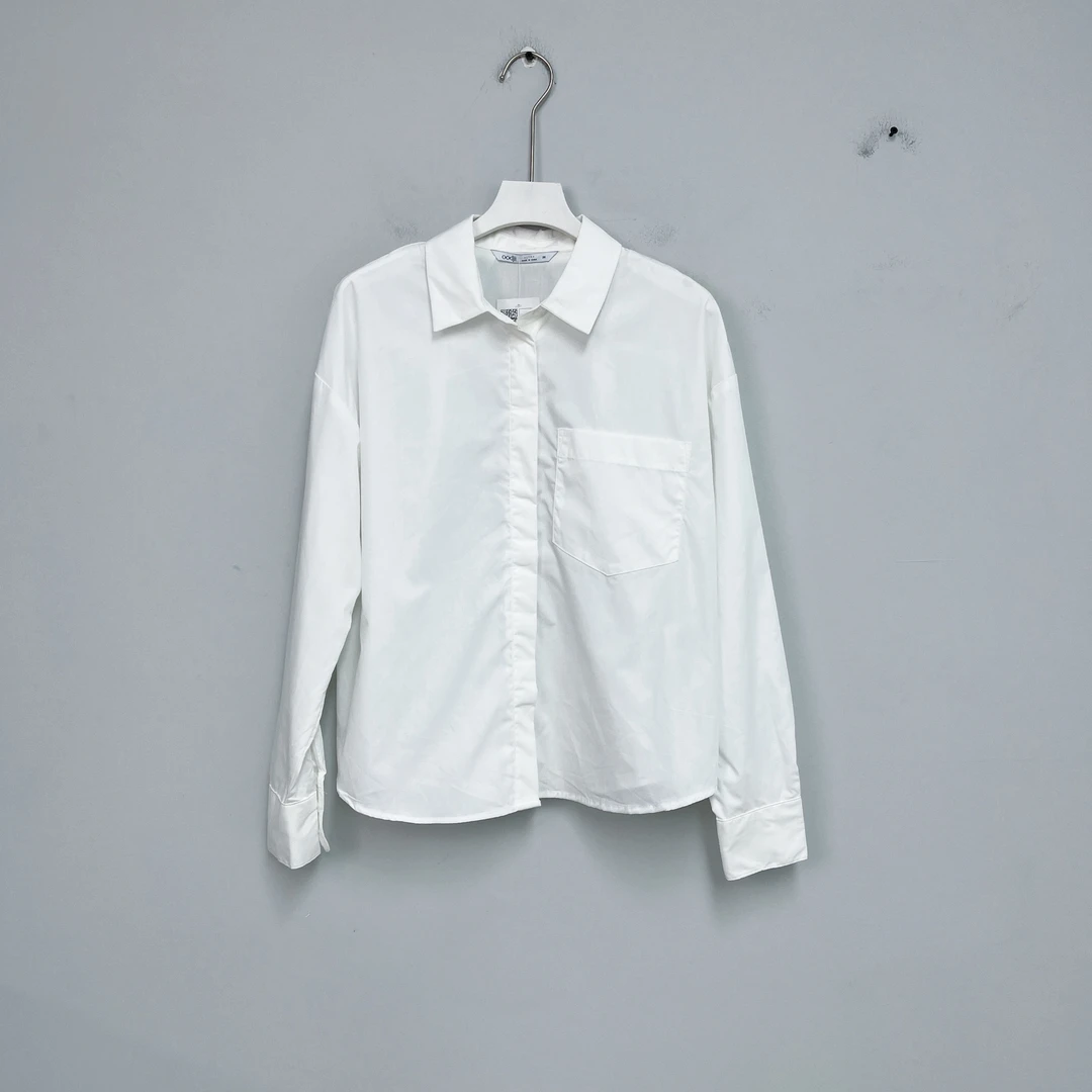 029女装白衬衫时尚休闲百搭宽松纯色打底