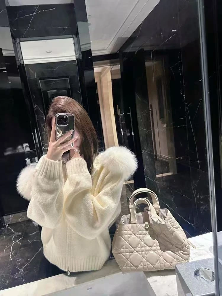 【娜娜】2025毛衣外套连帽软糯针织