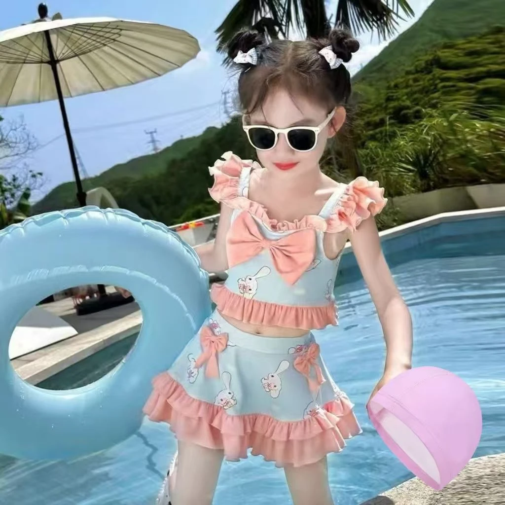 女童泳衣儿童夏装2025新款分体泳装夏季游泳衣宝宝洋气