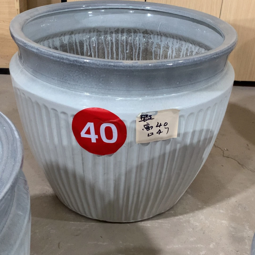 微瑕高温陶瓷花盆