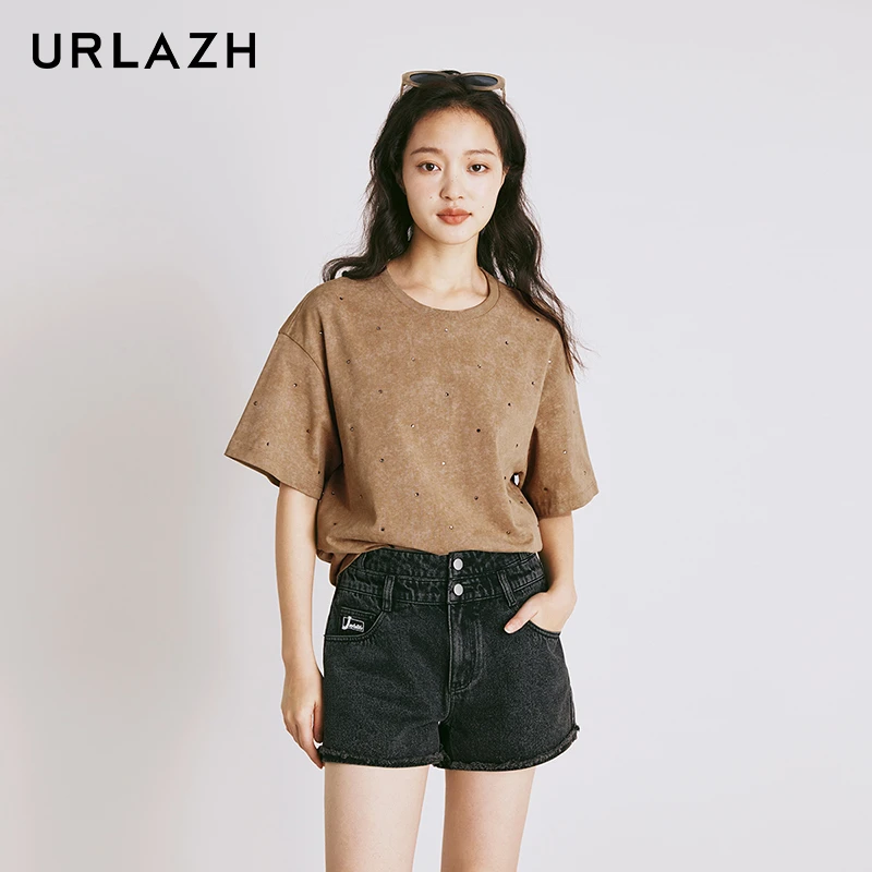 URLAZH有兰复古烫钻TEE驼色IM2TE26