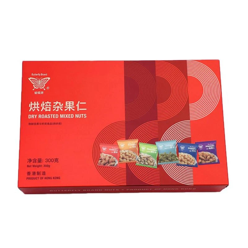 蝴蝶牌烘焙杂果仁礼盒装杂果仁送礼零食300g/21小包